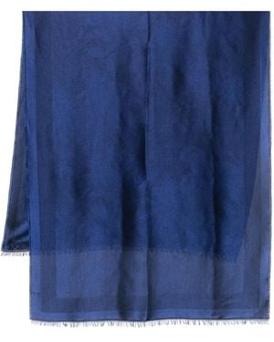 Emporio Armani ロゴジャカード スカーフ - ブルー