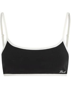 KARL LAGERFELD Signature Bandeau Bh - Zwart