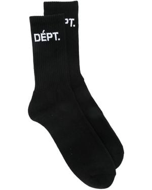 GALLERY DEPT. Logo-Embroidered Socks - Black