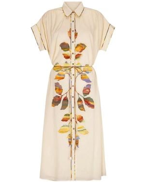 Carolina K Button-Up Midi Dress - White