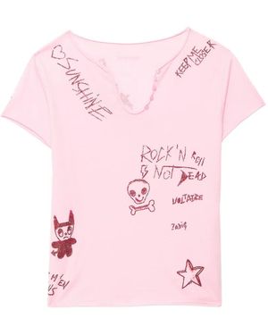 Zadig & Voltaire Happy Henley T-Shirt - Pink