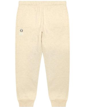 Aape By A Bathing Ape Moonface Logo-Print Track Pants - Natural
