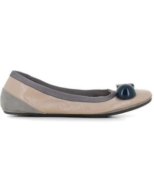 Dove Nuotano Gli Squali Geometric-Detail Ballet Flats - White