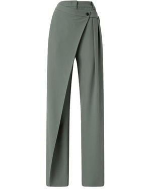 Pinko Wrap-Front Pleated Pants - Grey