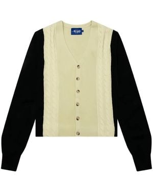 AWAKE NY Cable-Knit Panelled Cardigan - Natural