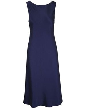 Peter Cohen Midikleid aus Seide - Blau