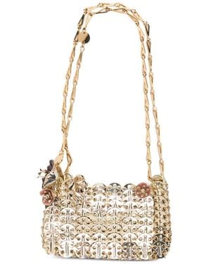 Rabanne 1969 Flower-Charm Shoulder Bag - White
