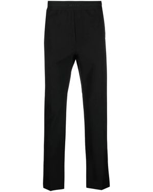 MSGM Pantaloni Slim Con Elastico Logo - Nero