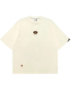Aape By A Bathing Ape Logo-Patch Puff-Print T-Shirt - White