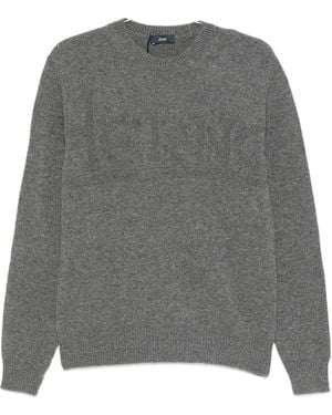 Herno Pull À Logo Embossé - Gris