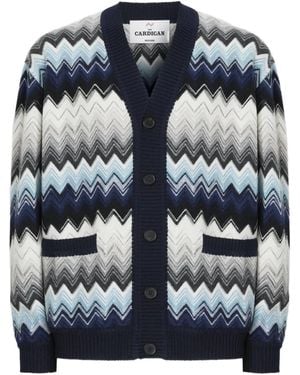 Missoni シェブロンパターン カーディガン - ブルー