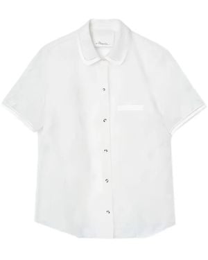 3.1 Phillip Lim Floral-Pattern Short-Sleeve Shirt - White
