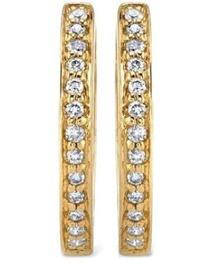 Sydney Evan Diamond Huggie Earrings - Metallic