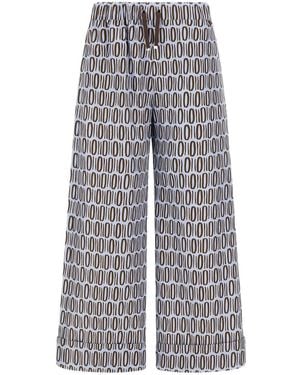 Herno Drawstring Patterned Trousers - Grey