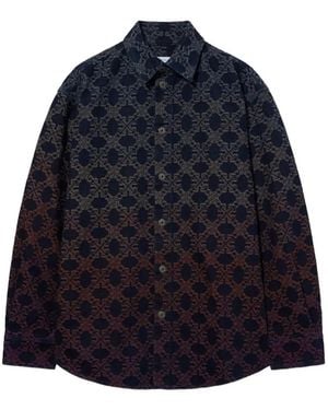 Off-White c/o Virgil Abloh Arrow Monogram Jacquard Denim Shirt - Blue