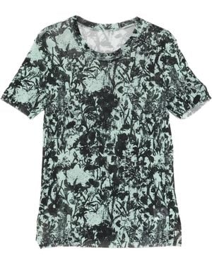 JNBY Floral-Print Mesh T-Shirt - Green