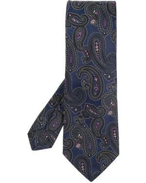 Etro ペイズリー シルクネクタイ - ブルー