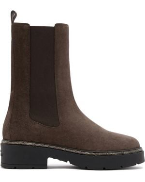 Rene Caovilla レザー チェルシーブーツ - ブラウン