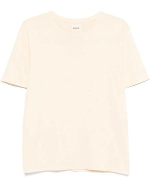 KHAITE Katoenen T-Shirt - Naturel