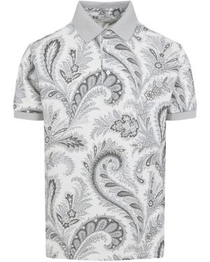 Etro ペイズリー ポロシャツ - グレー