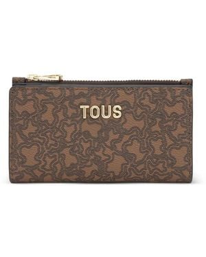 Tous Mini Kaos Patterned Zip-Closure Wallet - Brown