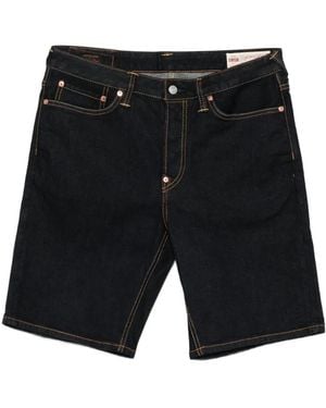 Evisu Shorts Denim Con Stampa Graffiti - Nero