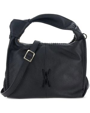 VISONA Sac Porté Épaule À Plaque Logo - Noir