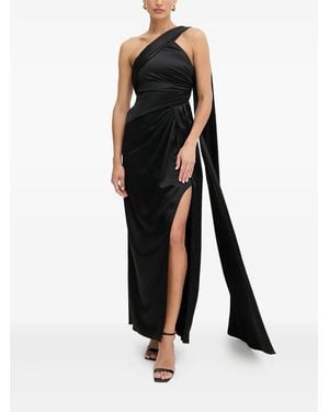 MARCIANO BY GUESS One-Shoulder Draped Maxi Dress - Black