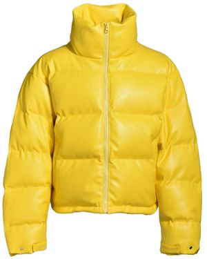 BREATH Funnel-Neck Padded Jacket - Yellow