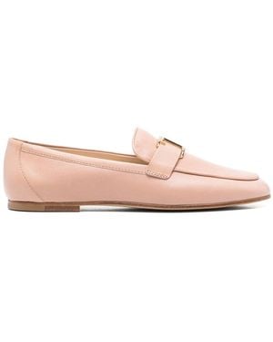 Tod's Leather Loafers - Pink