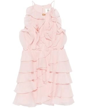 Aje. Vestido Corto Cleo Con Volantes - Rosa