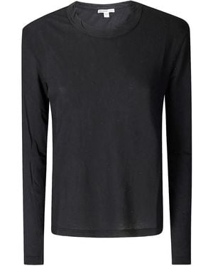 James Perse Long-Sleeve Crew-Neck T-Shirt - Black