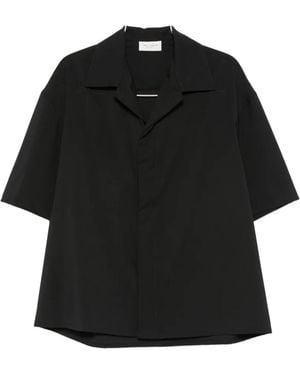 Yes London Short-Sleeve Camp-Collar Shirt - Black