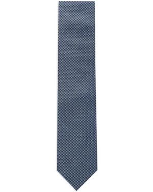 Corneliani Geometric-Pattern Tie - Blue