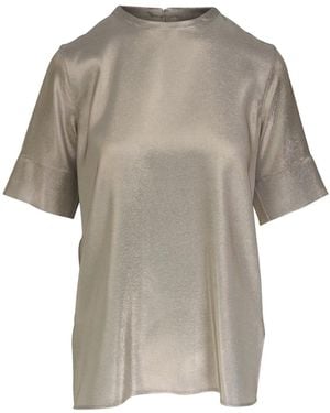 Akris Camiseta Con Detalle De Lurex - Gris