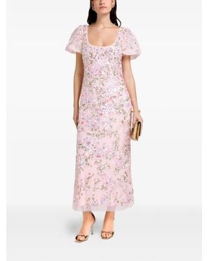 Needle & Thread Floral-Print Midi Dress - Pink