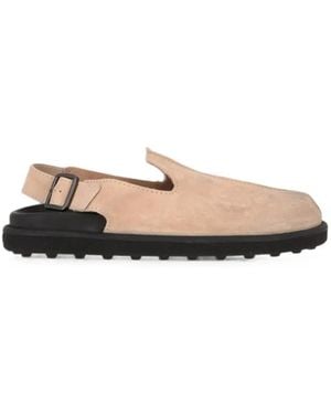 Tod's Buckled Slingback Mules - White