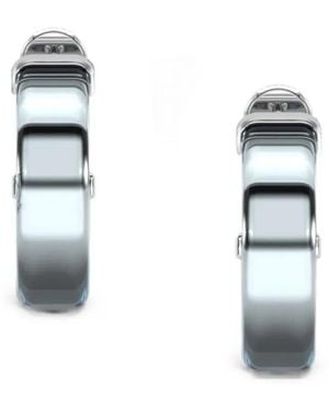 SOLO for Diamonds Diamond-Embellished Hoop Earrings - Blue