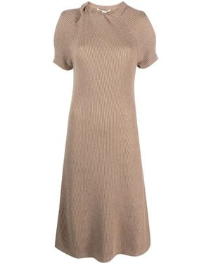 Stella McCartney リブニット ドレス - ナチュラル