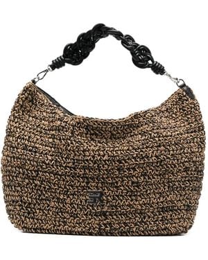 ERMANNO FIRENZE Anika Braided-Handle Shoulder Bag - Brown