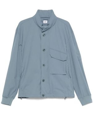 C.P. Company High-Collar Casual Jacket With Flap Pockets - Blue