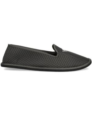 Emporio Armani Logo-Debossed Slippers - Black