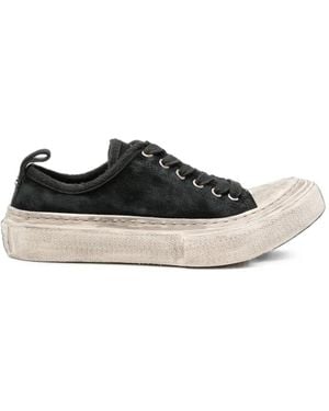 Ann Demeulemeester Distressed-Effect Lace-Up Sneakers - White