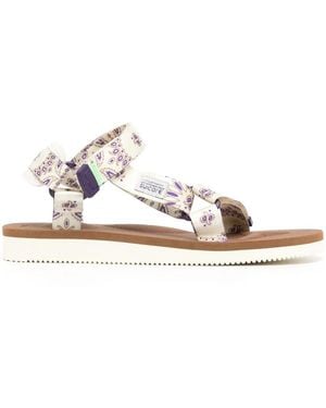 Suicoke Depa-Cab Paisley-Print Sandals - White