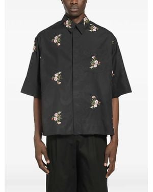 Simone Rocha Floral Shirt - Black