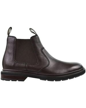 Clarks Burchill Up Leather Chelsea Boots - Brown