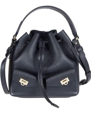 Ferragamo Multi-pocket bucket bag - Blau