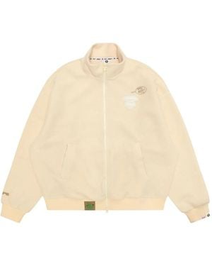 Aape By A Bathing Ape Zip Embroidered Jacket - Natural