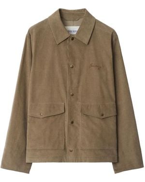 Burberry Corduroy Shirt Jacket - Brown