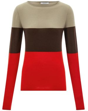 Ferragamo Colour Block Top - Red